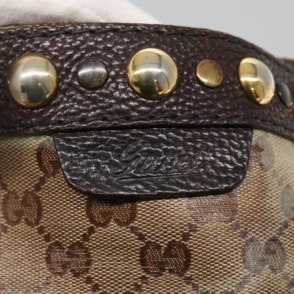 GUCCI GG Crystal Tote Bag Coated Canvas Beige Gold - Picture 16 of 16